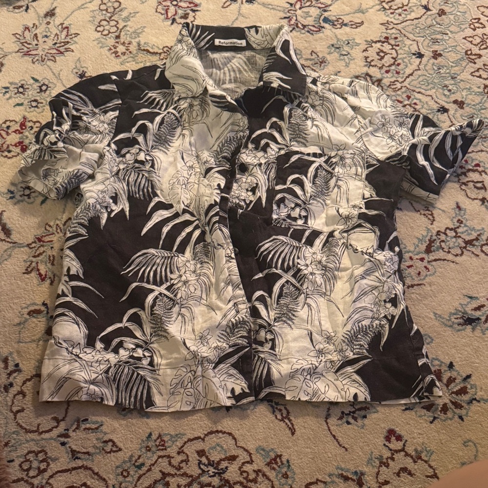 Reformation Monochrome Patterned Top